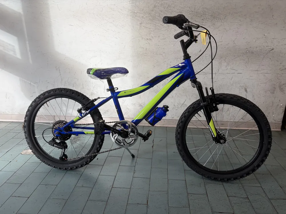 Mountain bike da ragazzo blu e gialla